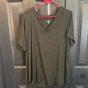 Market & Spruce dark grey in color V-Neck Tee